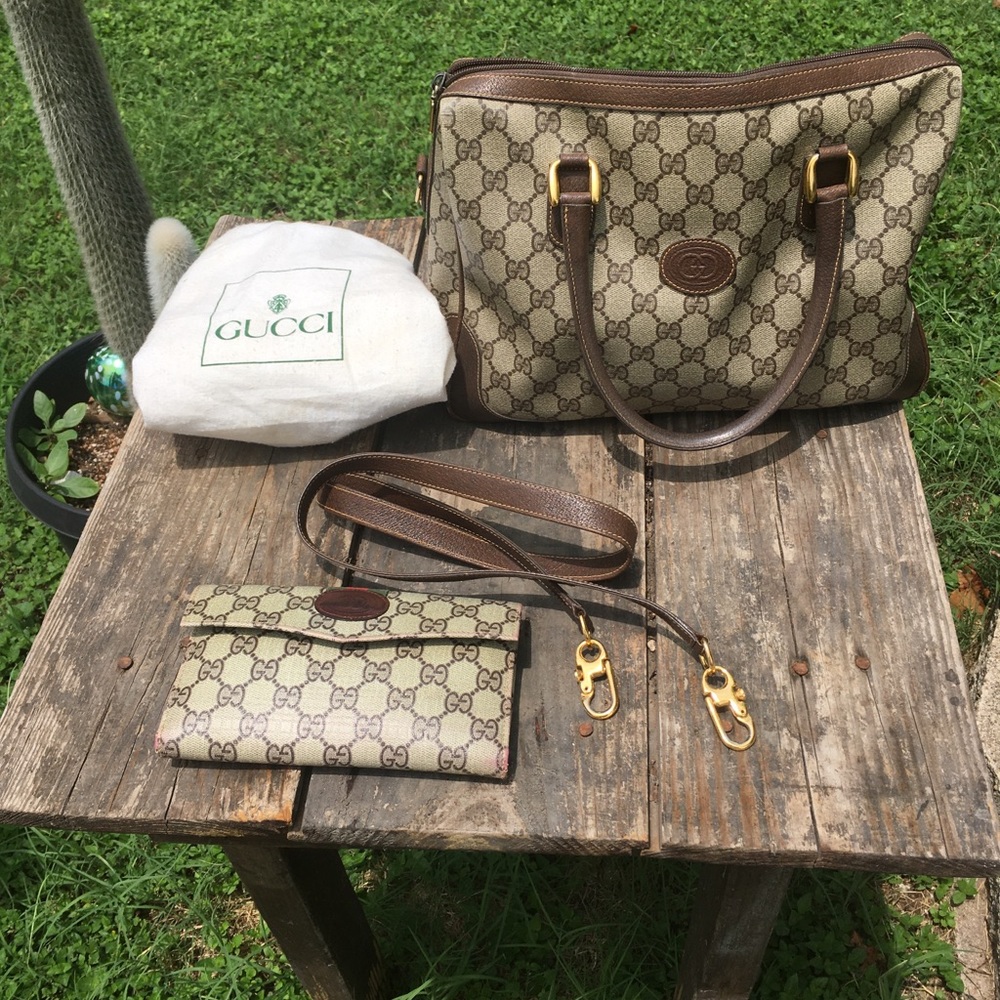 Vintage Gucci bag and wallet